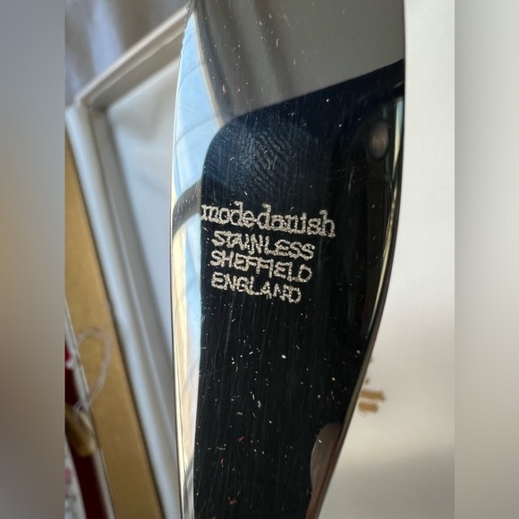 Vintage Mode Danish Stainless Serrated Steak Knives (6) ROSES Sheffield England - Picture 3 of 16